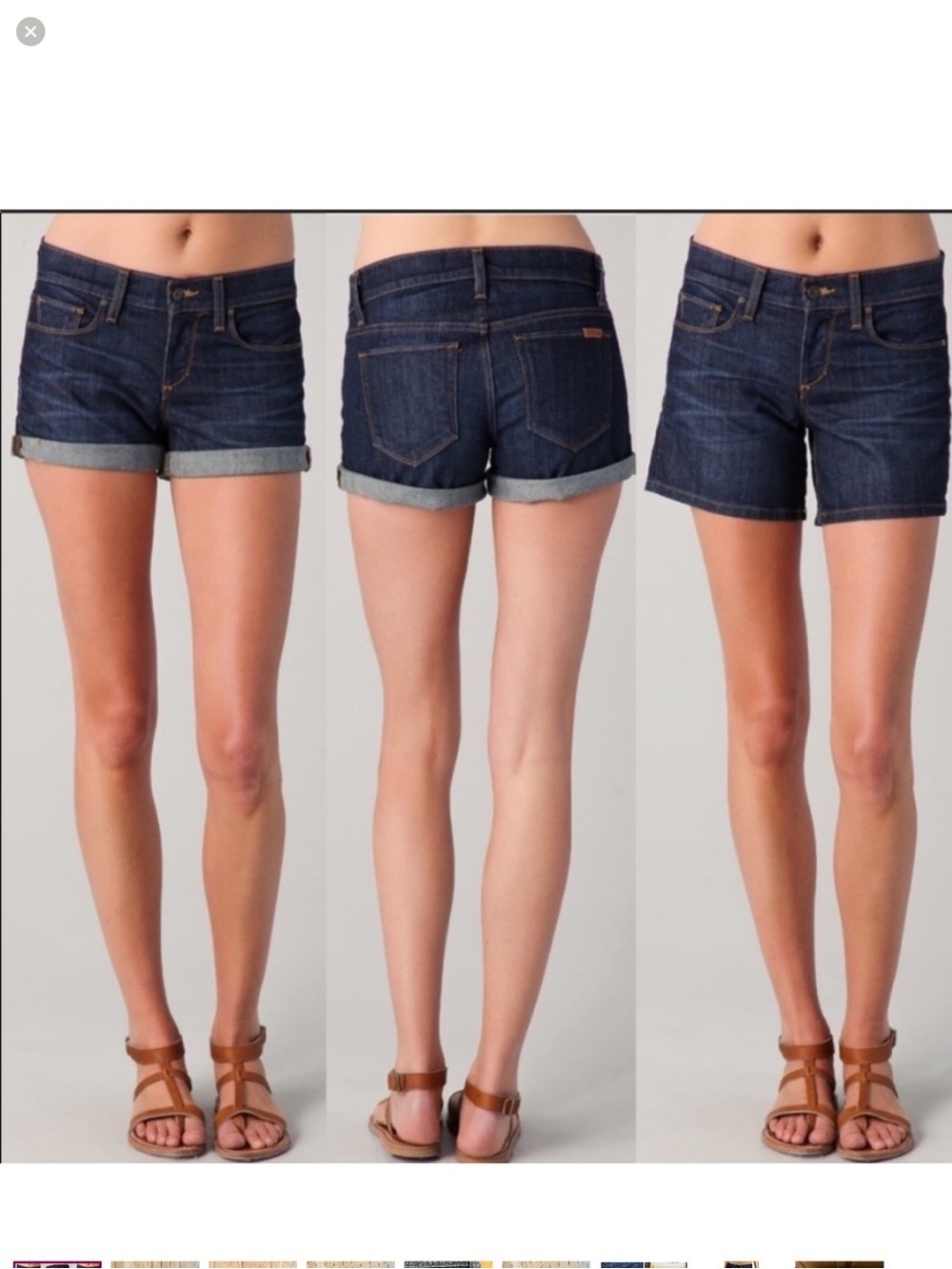 JOE’S Marisela Jean Shorts Size 24 Dark Wash Denim Stretch Summer Beach Casual